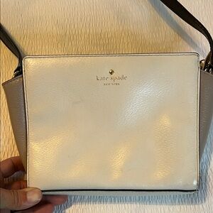 Kate Spade White and Brown Crossbody Bag